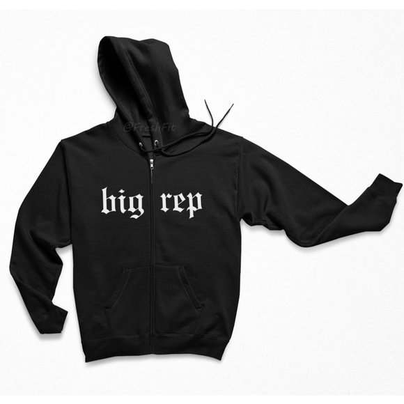 Other - 🆕Big Rep Black Full Zip Hoodie Sweatshirt
